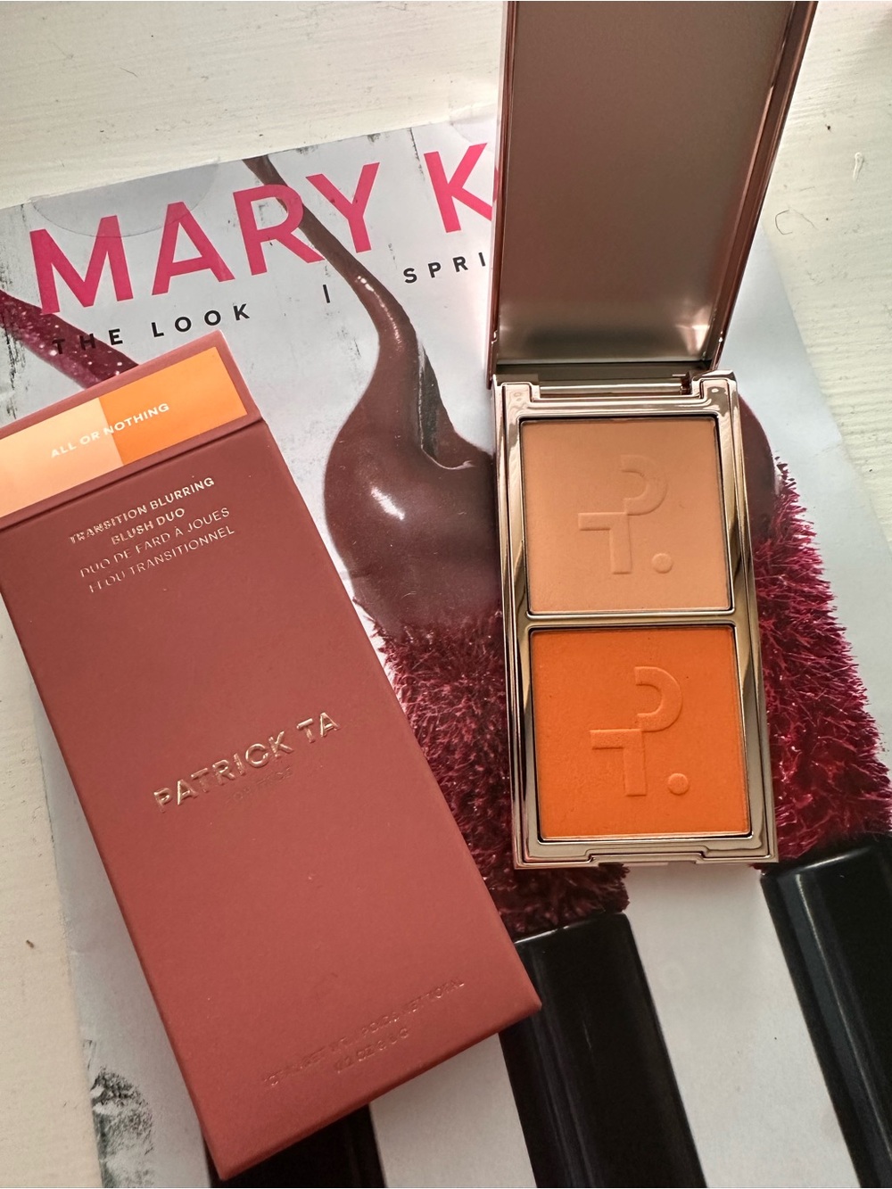 Patrick Ta Dual Creamy Blush Duo — Peach & Vibrant Orange
